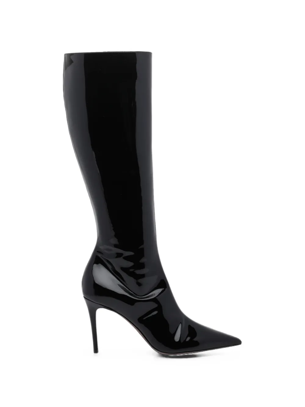 Jeffrey Campbell patent-finish knee-high boots