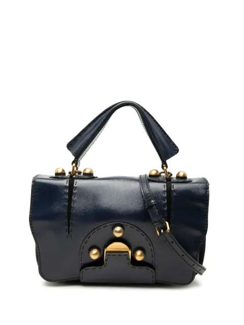 Fendi Pre-Owned bolsa satchel F3 Secret Code de charol texturizado 2000-2010