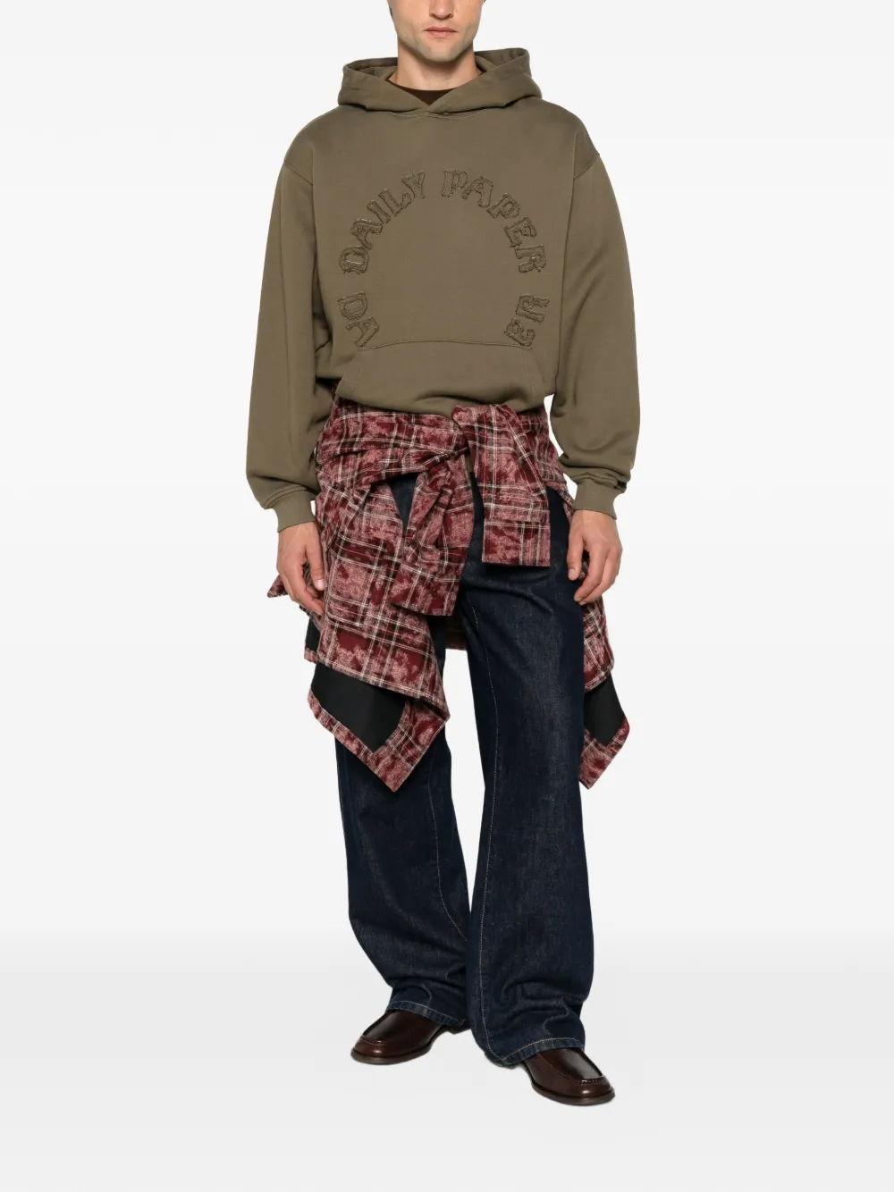 Daily Paper Orbit hoodie met logo-patch Groen
