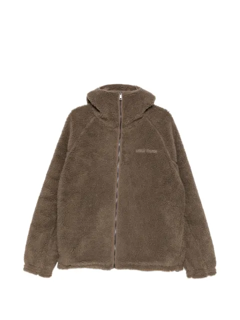 Daily Paper Dias sherpa-texture zip-up hooded jacket 