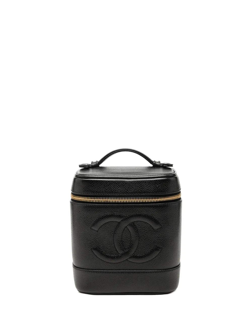 CHANEL Pre-Owned 2000-2002 CC Caviar Case vanity bag - Nero