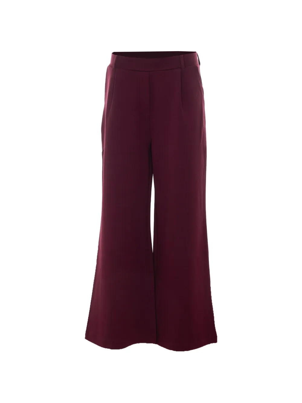 Own Elasticated Pleated Flared Trousers In Purple