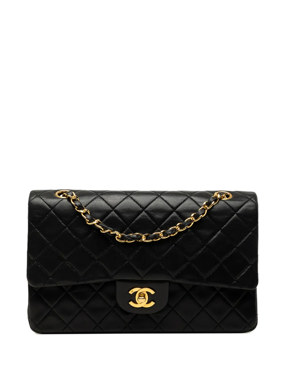 CHANEL Pre-Owned 1989-1991 Medium Classic Lambskin Double Flap shoulder bag - Nero