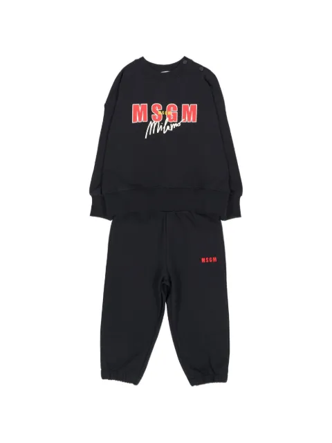 MSGM Kids logo-print tracksuit set