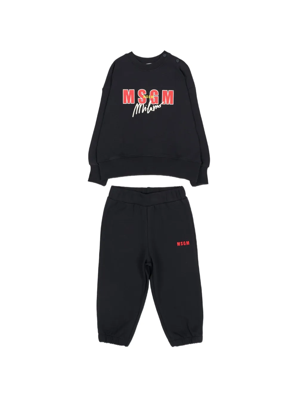 MSGM Kids Trainingspak met logoprint Zwart