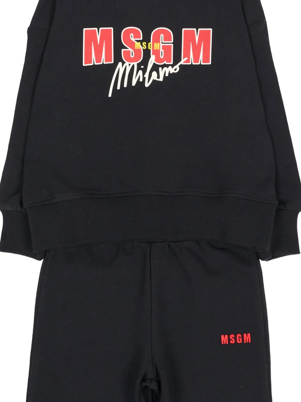 MSGM Kids Trainingspak met logoprint Zwart
