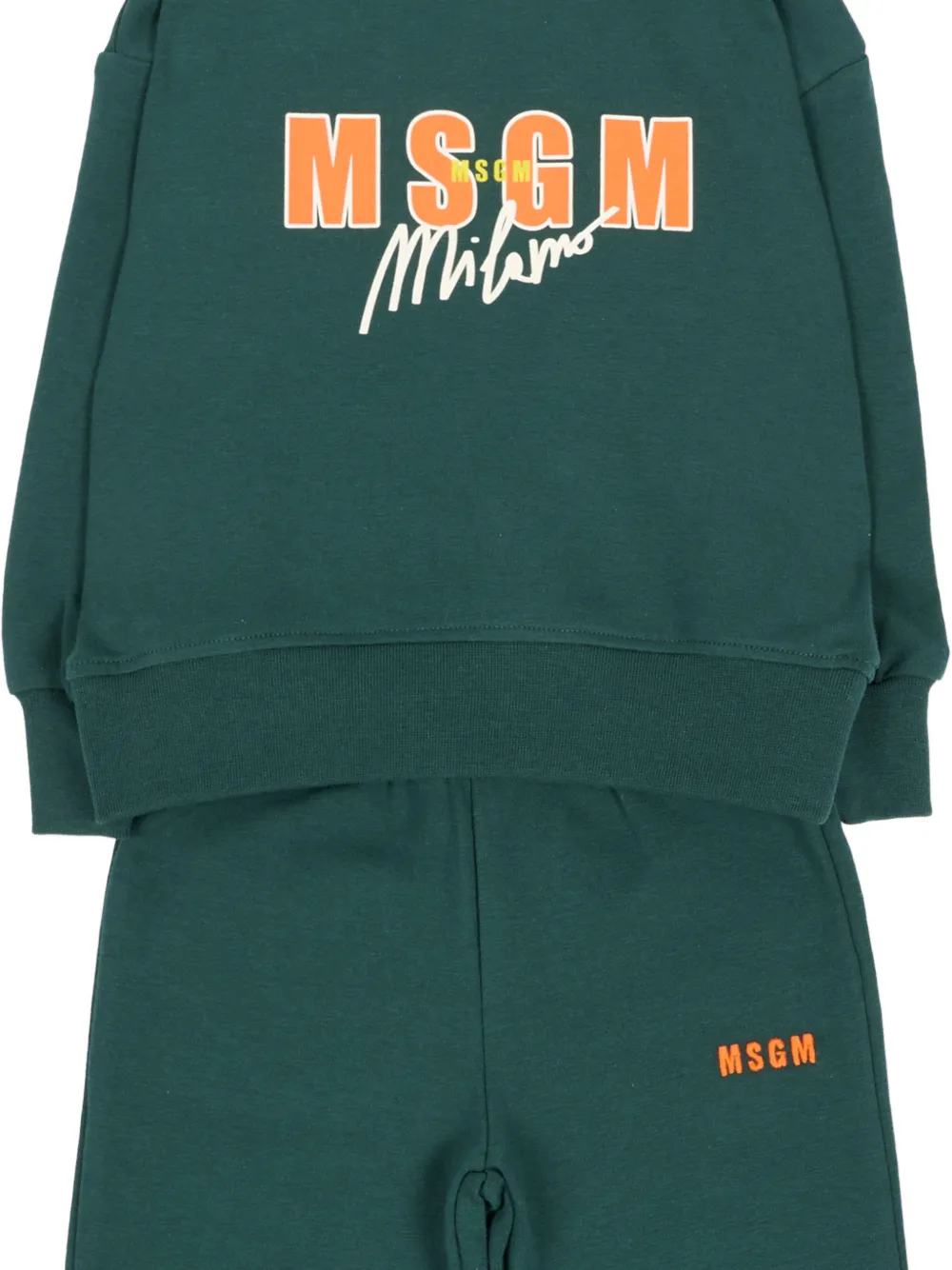 MSGM Kids logo-print tracksuit Groen
