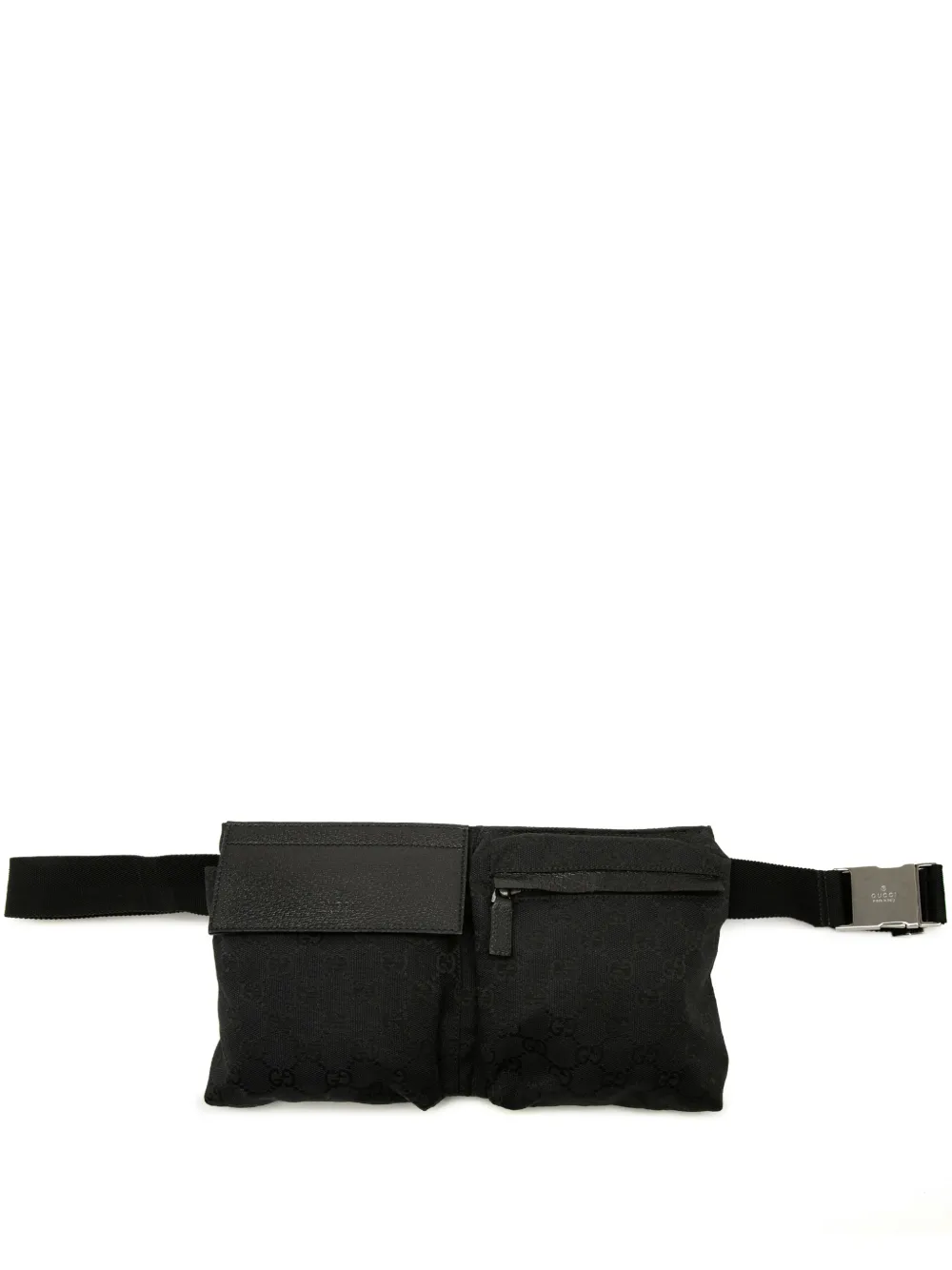 Gucci Pre-Owned 2000-2015 Double Pocket Gürteltasche aus GG-Canvas - Schwarz