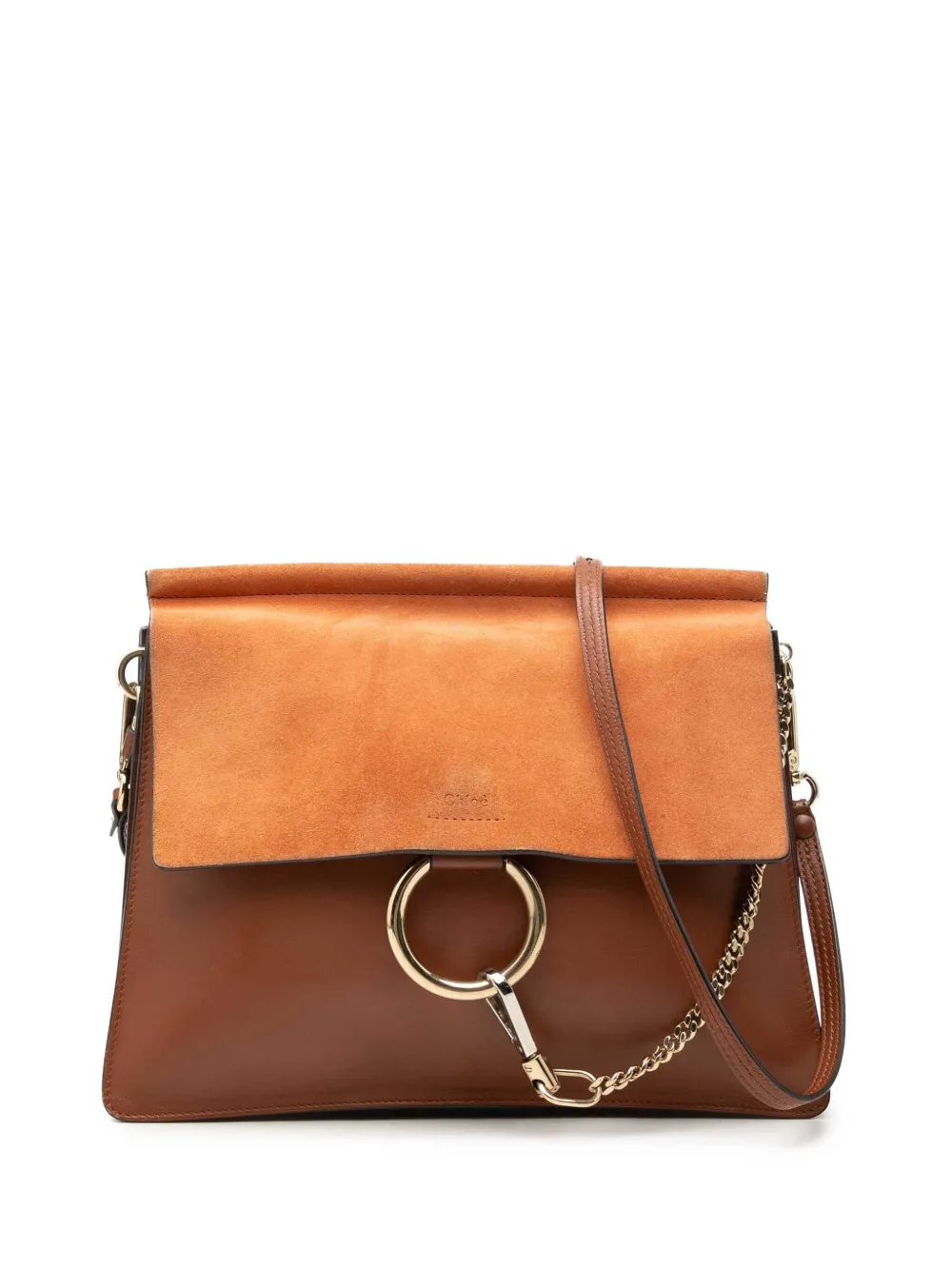 Chloé Pre-Owned 2016 mittelgroße Faye Umhängetasche aus Kalbsleder und Wildleder - Braun