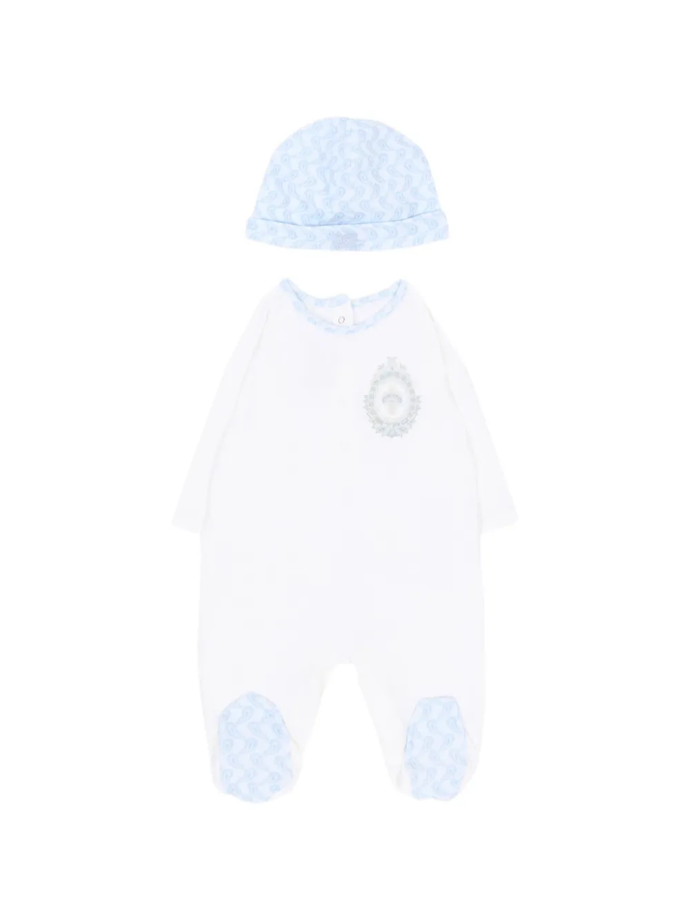 ETRO KIDS Babykledingset met paisley-print Wit