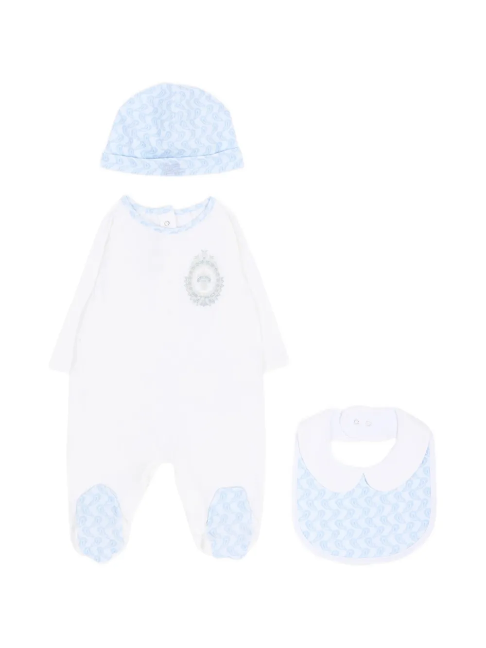 ETRO KIDS Strampler-Set mit Paisley-Print - Weiß