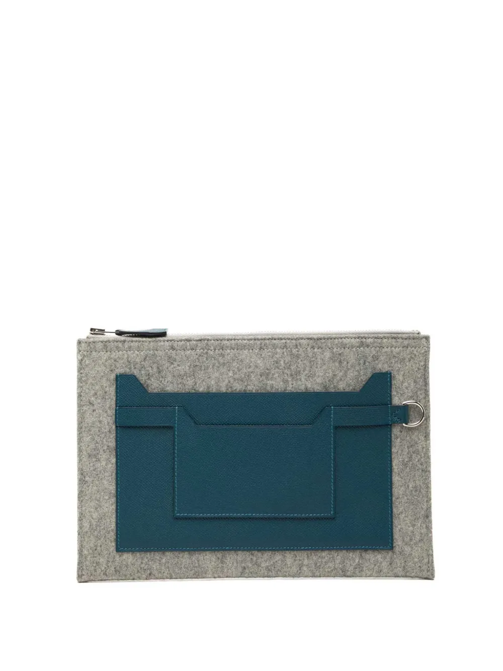 Hermès Pre-Owned 2017 Epsom Toodoo Clutch aus Filz 29cm - Blau