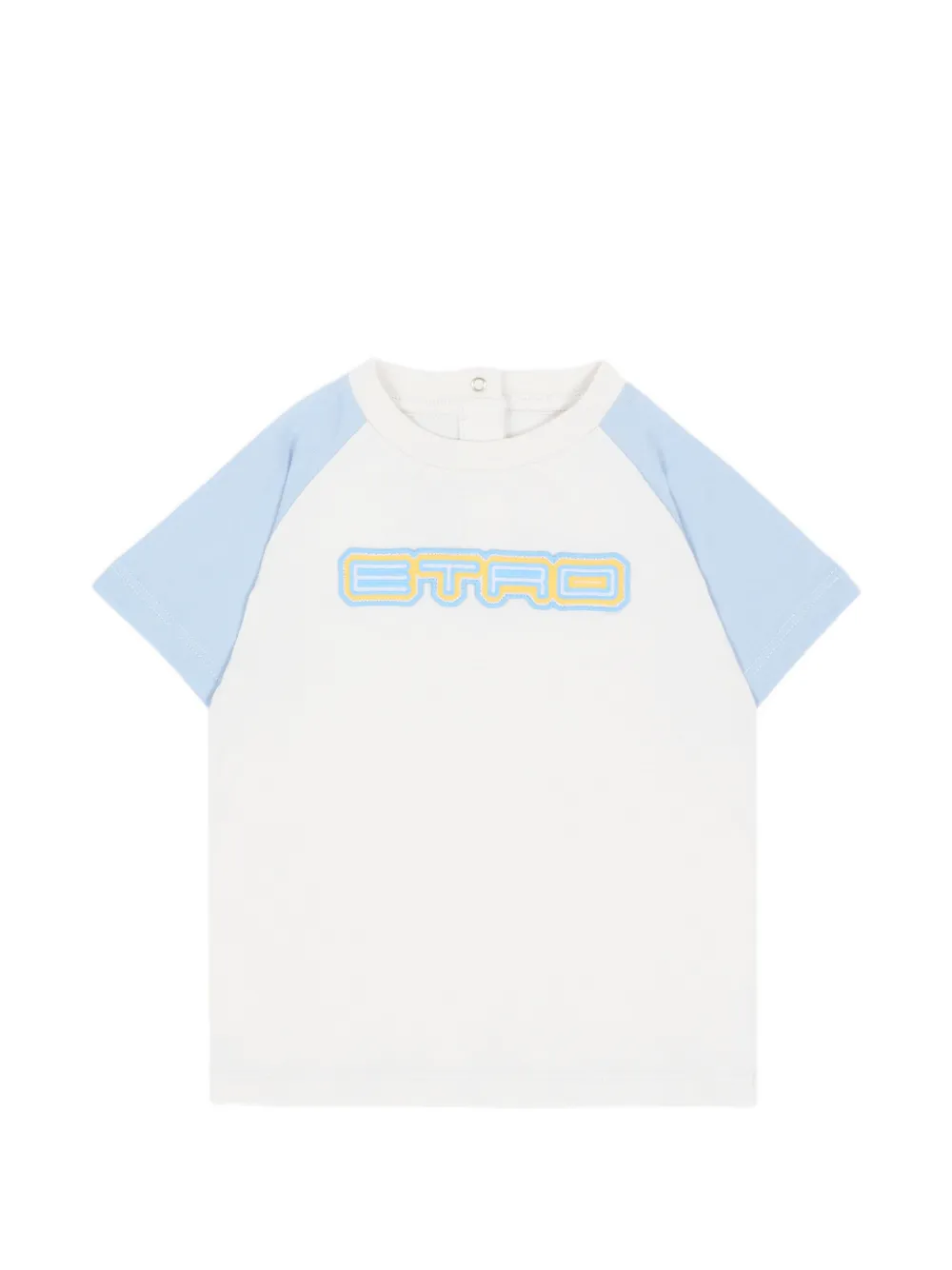 ETRO KIDS logo-appliqué raglan-sleeve T-shirt - Bianco