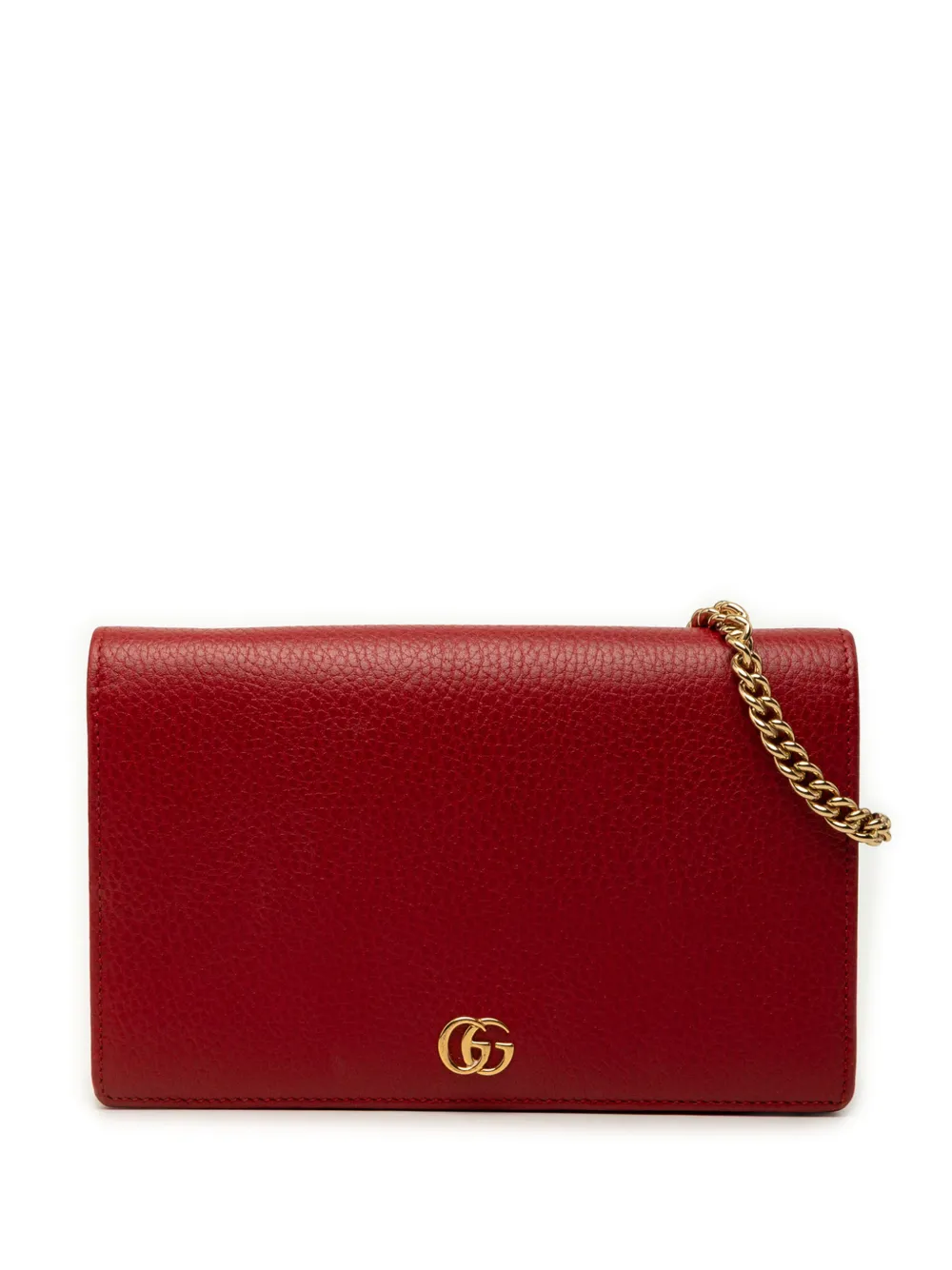 Gucci Pre-Owned 2016-2026 GG Marmont Leather Wallet On Chain crossbody bag - Red