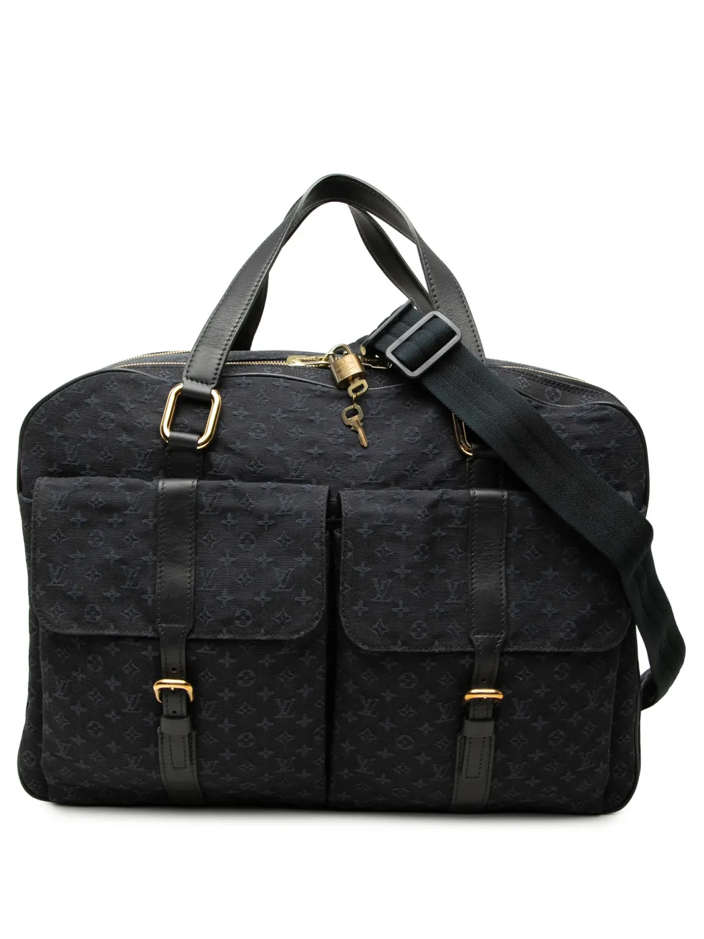 Louis Vuitton Pre-Owned 2002 Monogram Mini Lin Claudine Duffle Bag travel bag - Blue