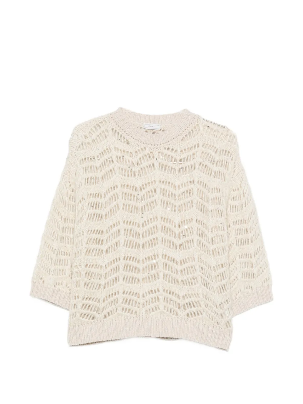 Peserico sequin-embellished open-knit sweater - Neutrals