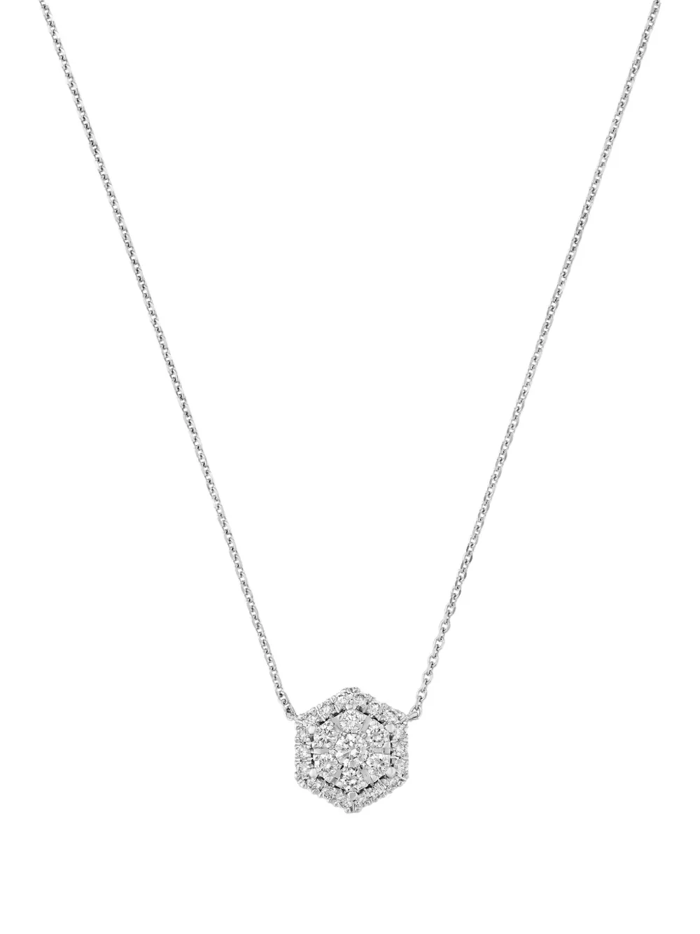 ROSEKEY Épure Hexa Halskette mit Diamant - Silber