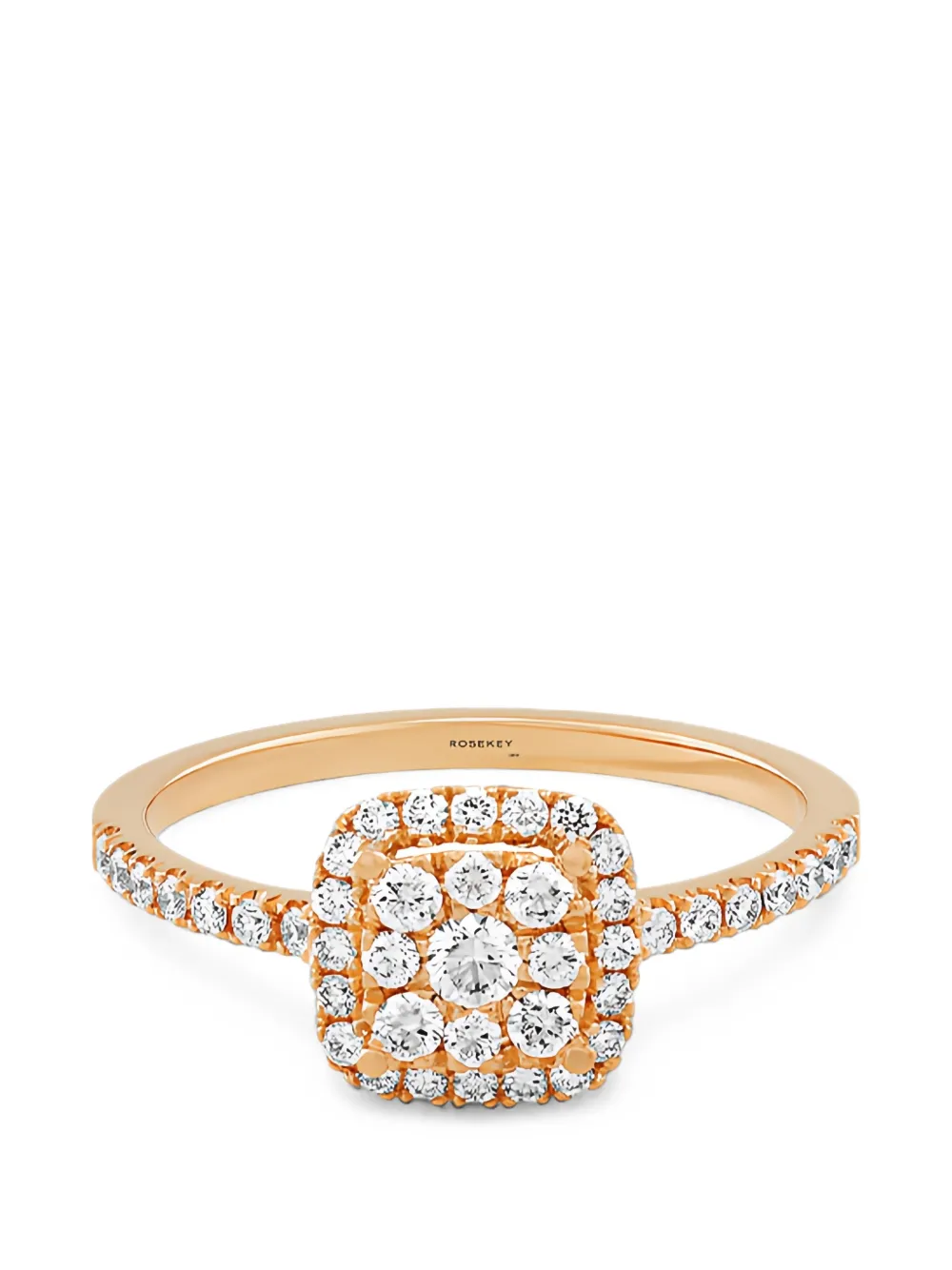 ROSEKEY Épure diamond cushion ring - Rosa