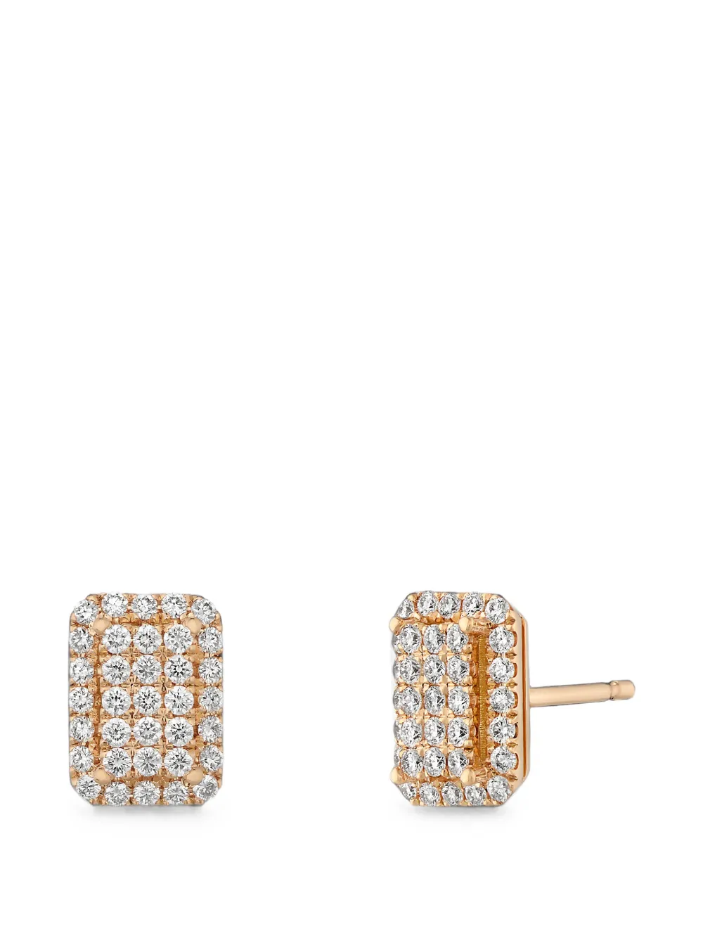 ROSEKEY Orecchini Épure Radiant con diamanti - Rosa