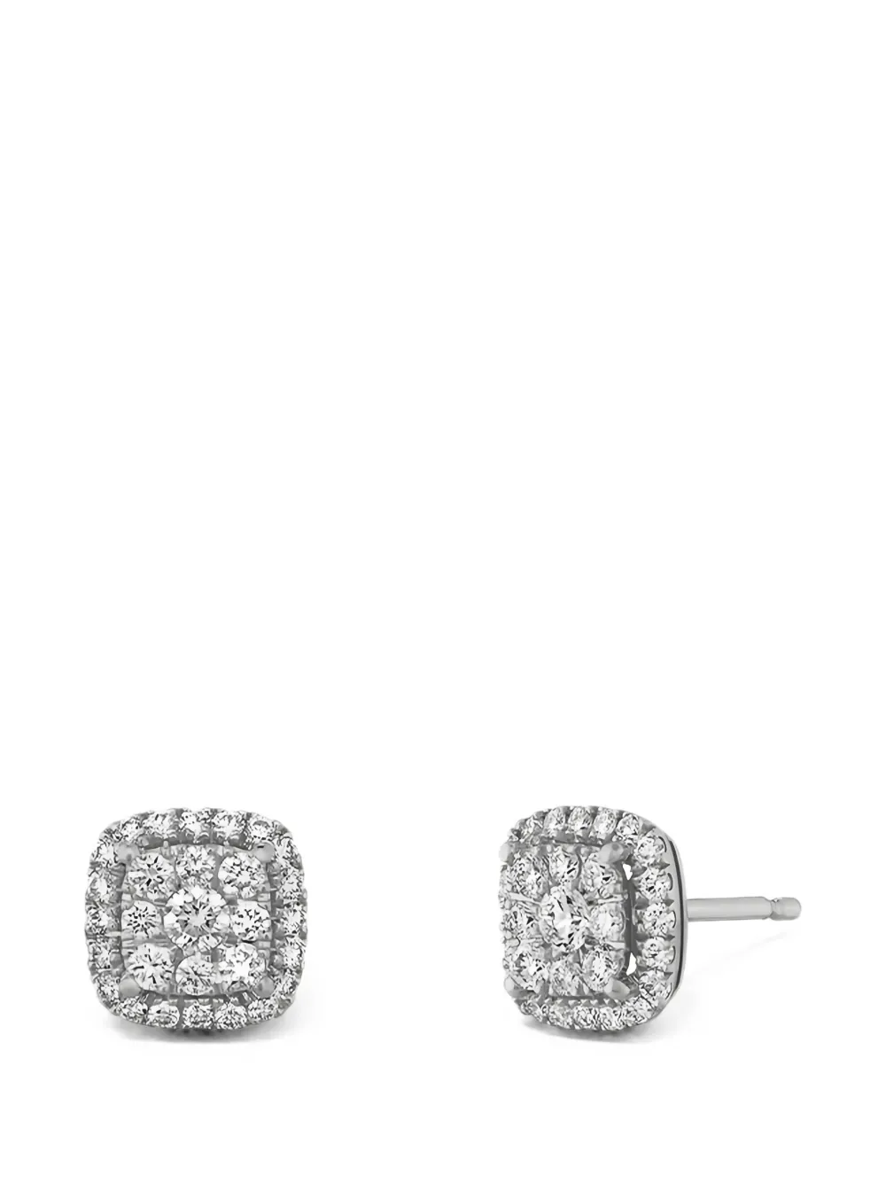 ROSEKEY Épure diamond cushion earrings - Argento