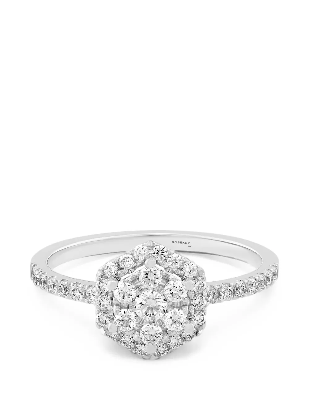 ROSEKEY Épure Hexa diamond ring - Argento