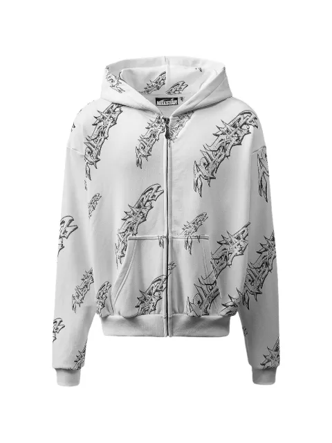 HELLSTAR graffiti-print zip-up hoodie