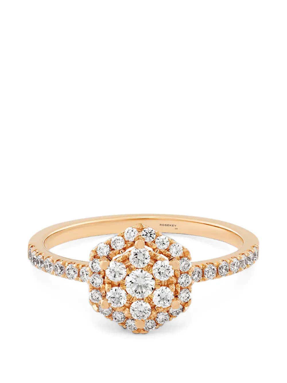 ROSEKEY Épure Hexa diamond ring - Rosa