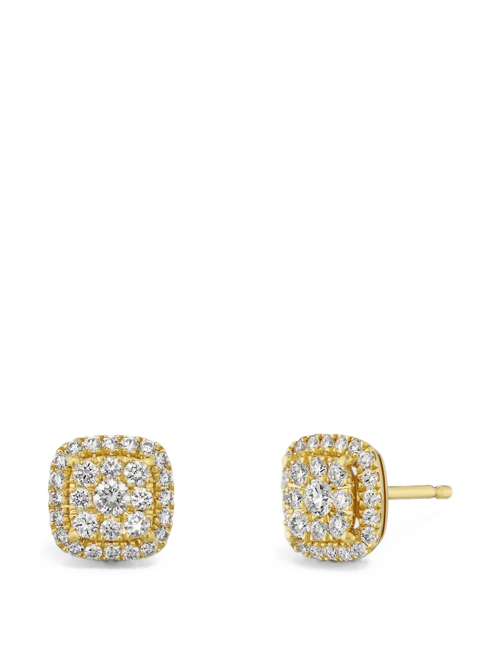 ROSEKEY Épure diamond cushion earrings - Oro