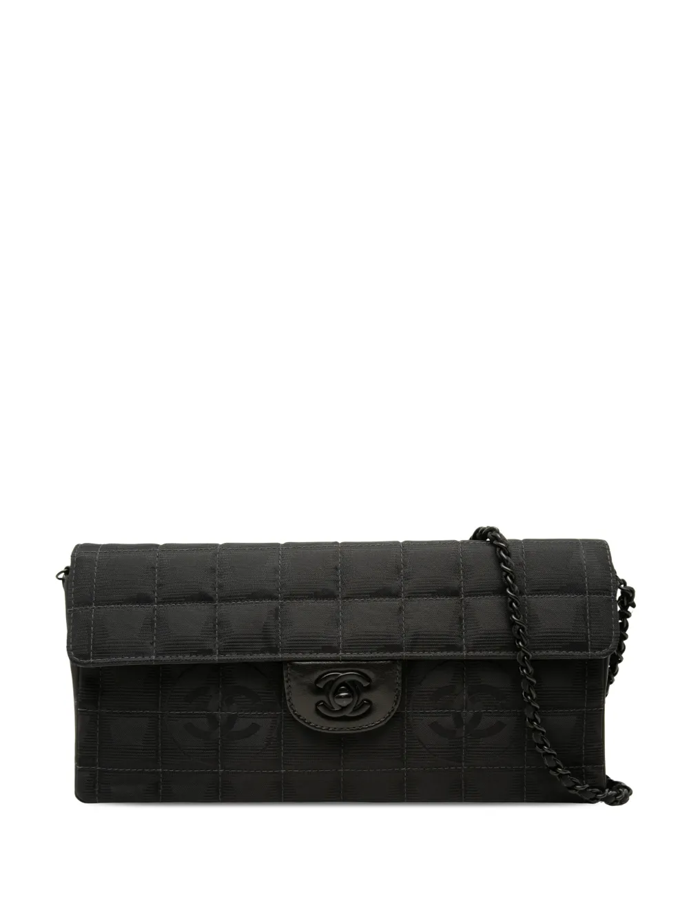 CHANEL Pre-Owned 2000-2002 New Travel Line Nylon East West Flap shoulder bag - Nero