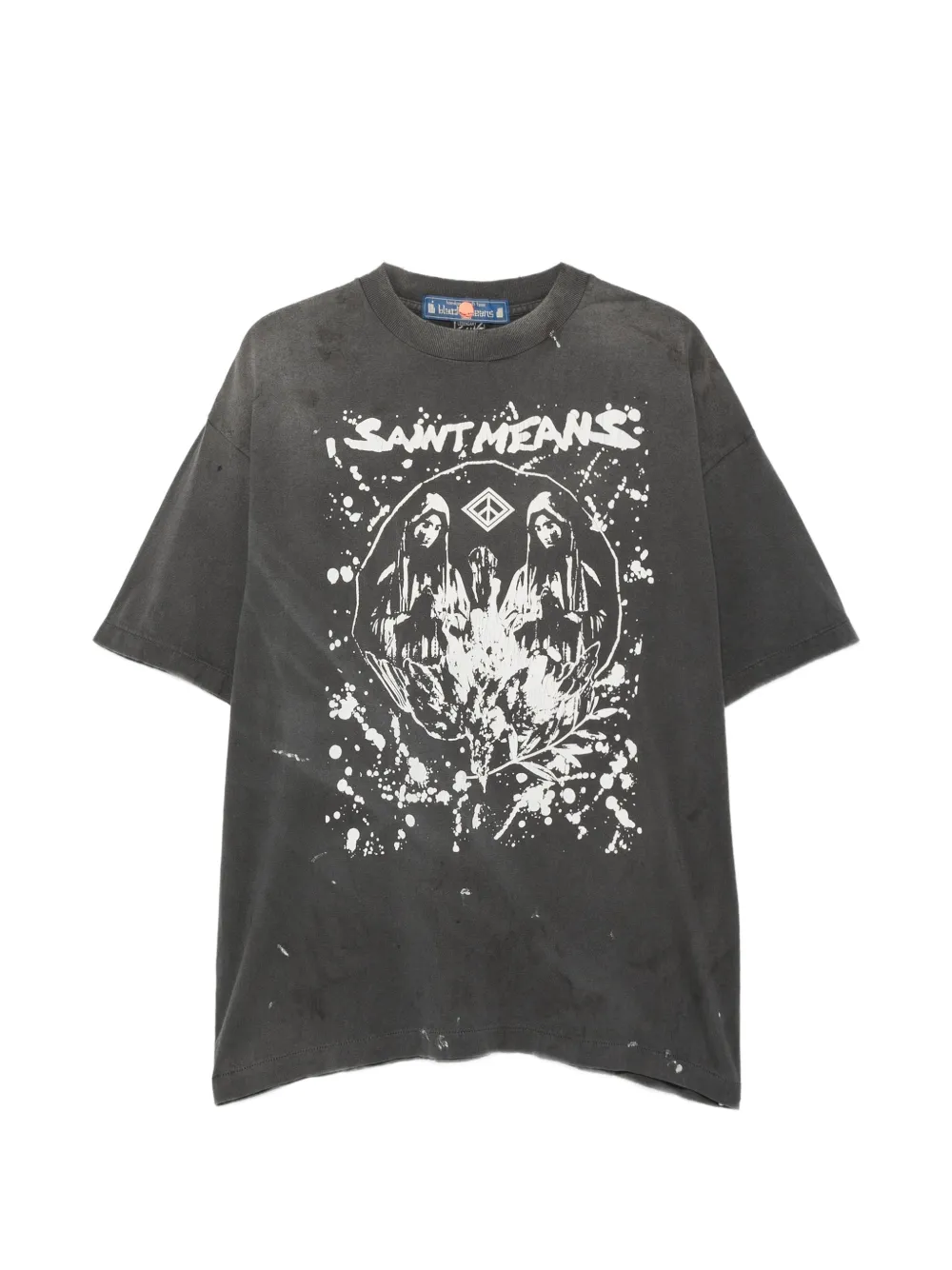 SAINT MXXXXXX graphic-print distressed T-shirt