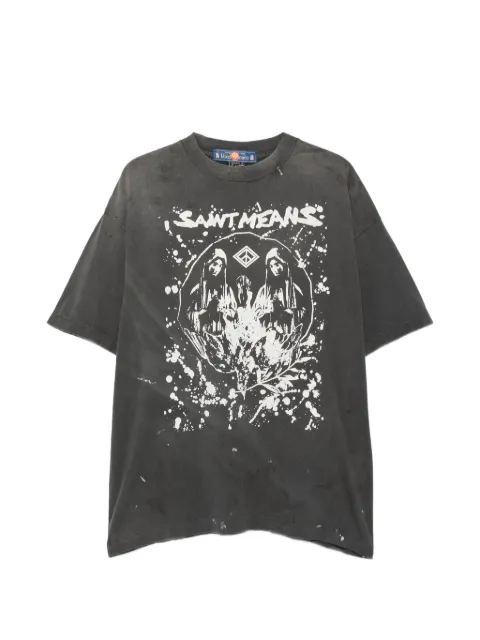 SAINT MXXXXXX graphic-print distressed T-shirt