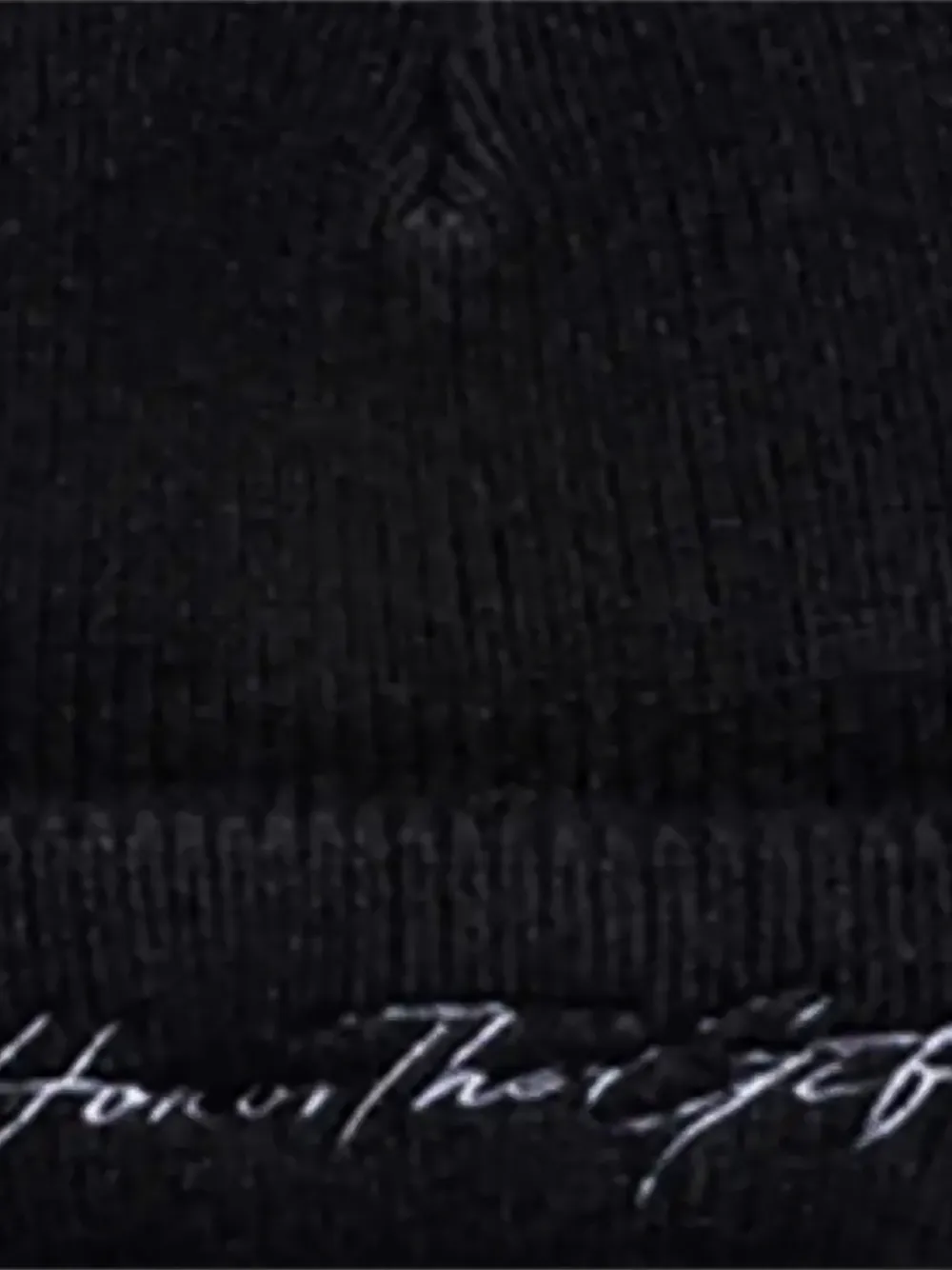 Honor The Gift Geribbelde muts met geborduurd logo Zwart