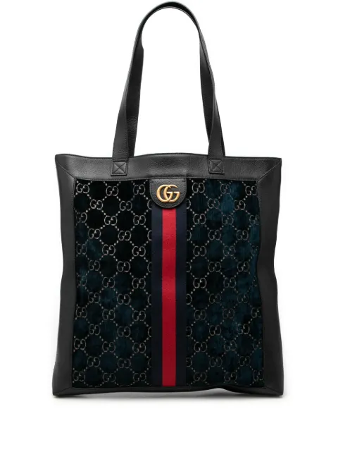 Gucci Pre-Owned 2016-2026 Large GG Velvet Web Ophidia tote bag