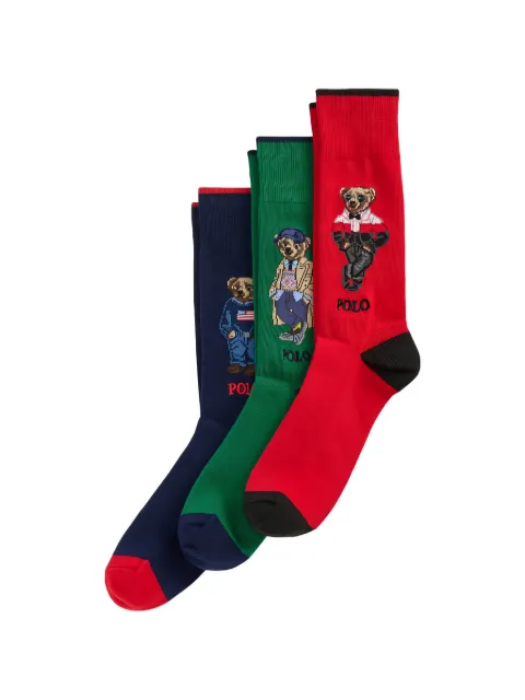 Polo Ralph Lauren Polo Bear cotton socks (set of three)