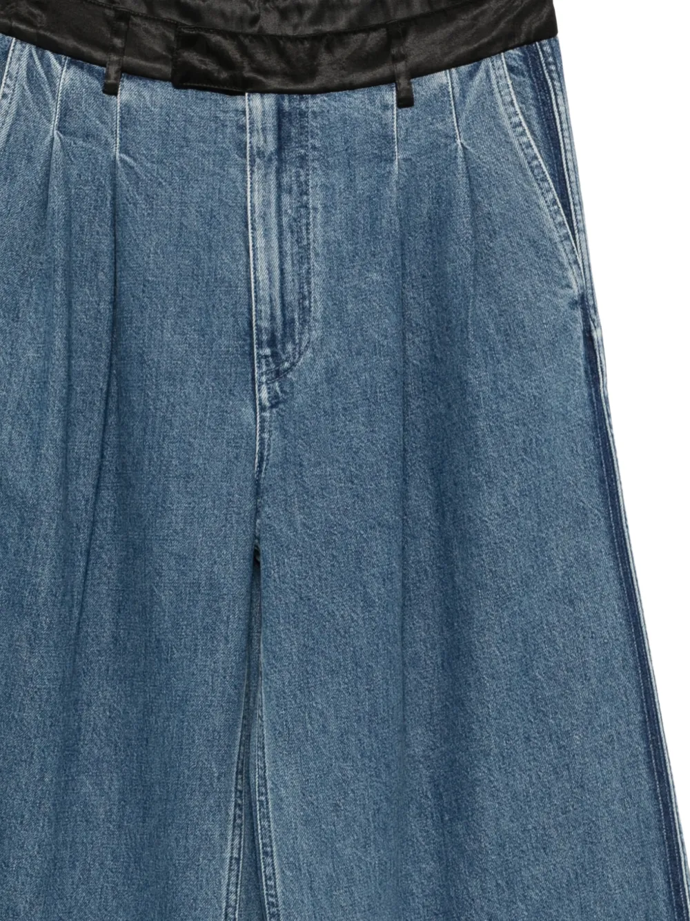 Forte pleated wide-leg jeans Blauw