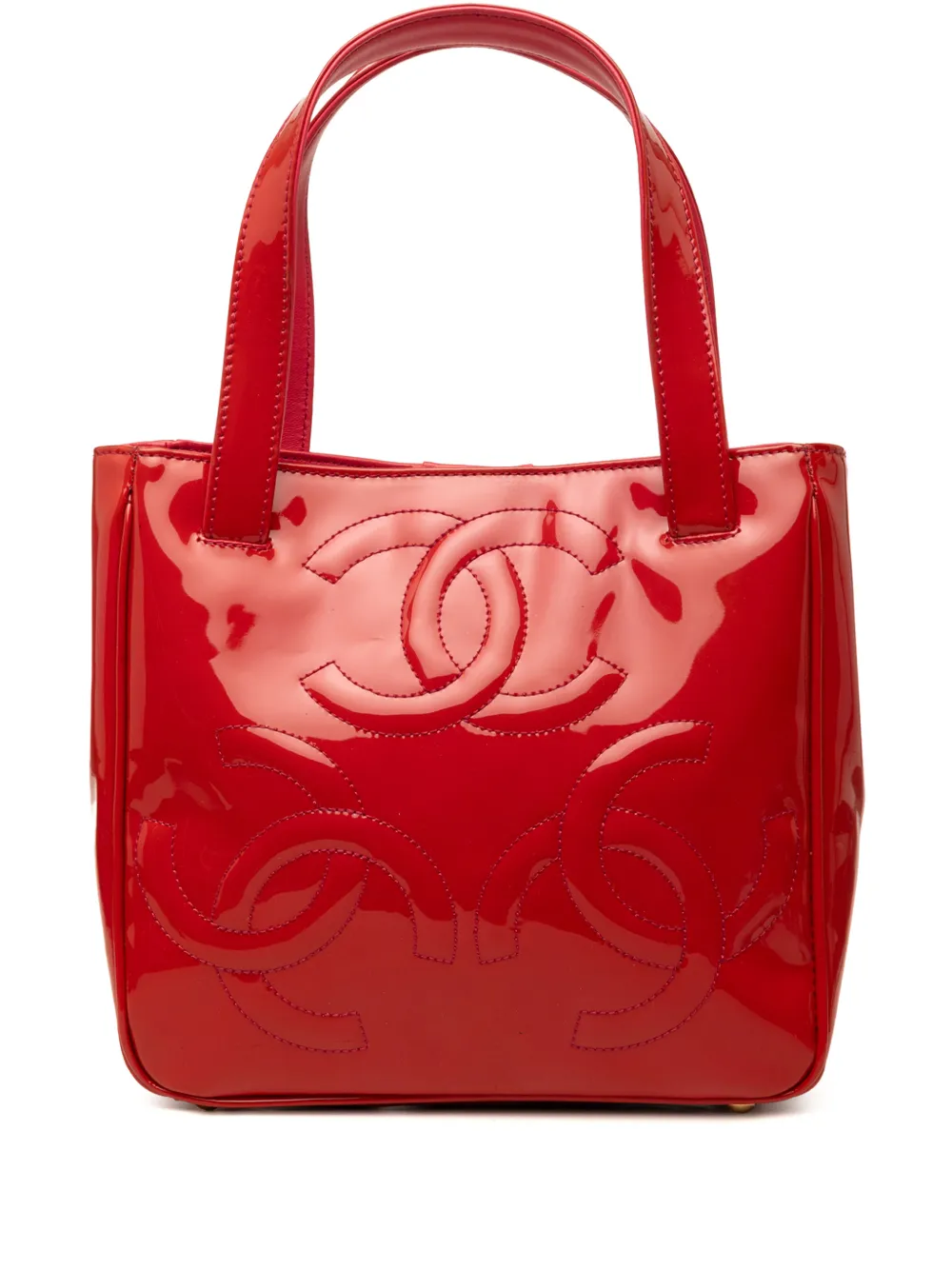 CHANEL Pre-Owned 2004-2005 Triple CC Tote Handtasche - Rot