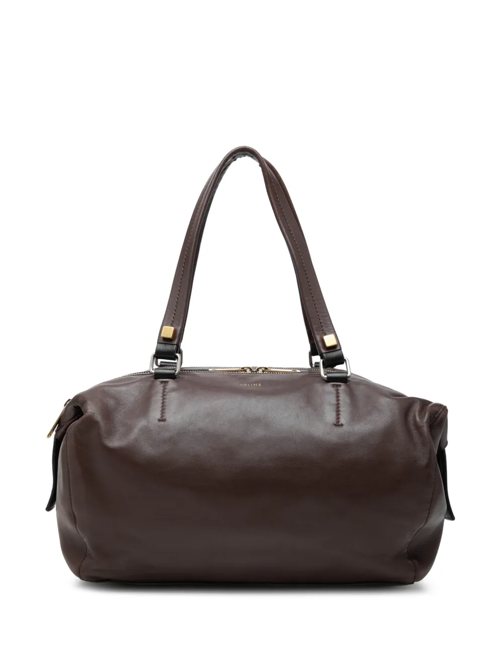 Celine Pre-Owned 2010 Lambskin Triple Zip shoulder bag - Brown