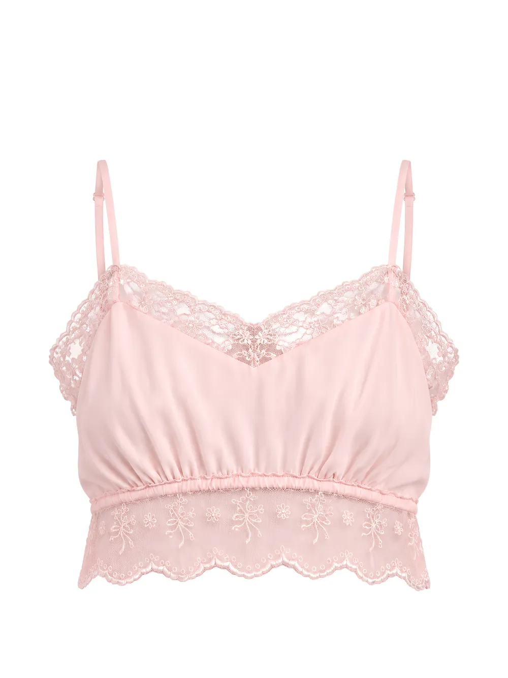 Simone Rocha lace-trim negligee bralette Roze
