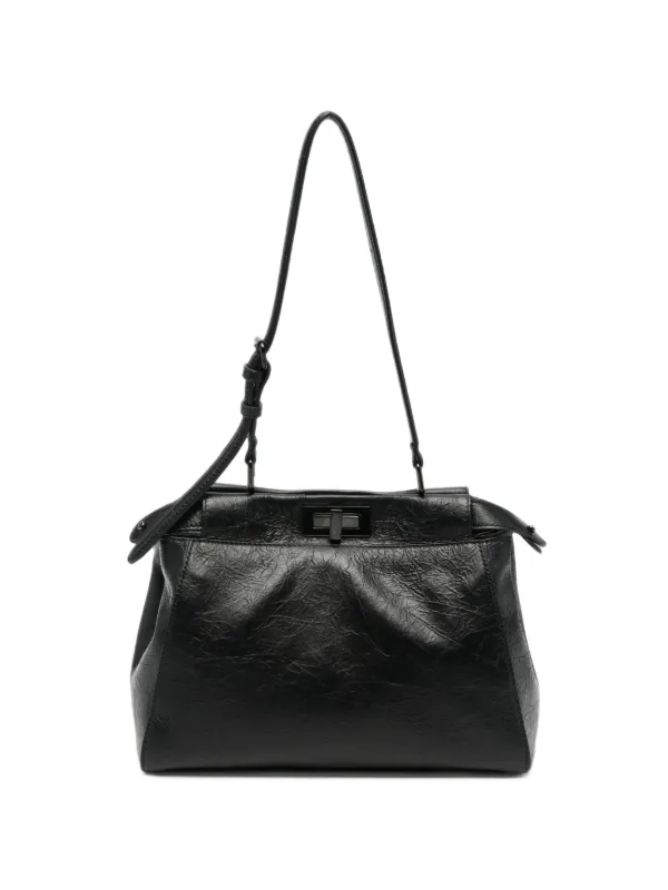 Fendi Peekaboo Soft Tote Bag in Black
