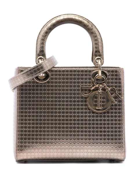 Christian Dior Pre-Owned sac à bandoulière Microcannage Lady Dior médium (2016)