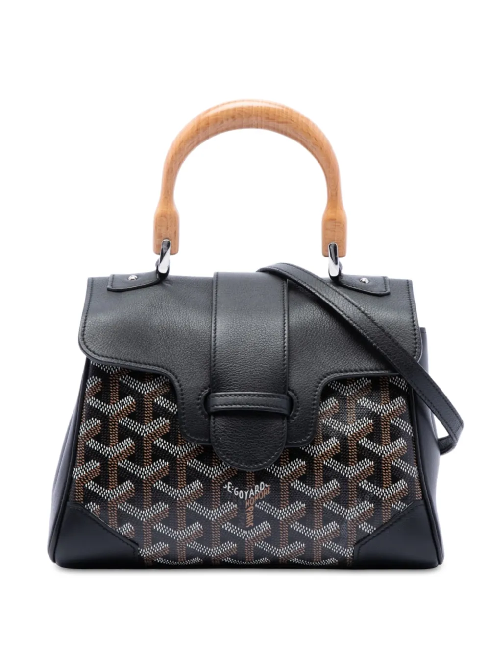 Goyard Pre-Owned mini sac à main Goyardine Saigon (2019) - Noir
