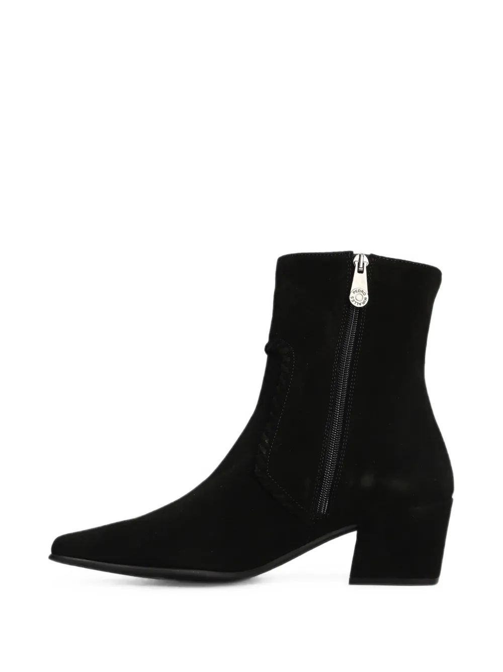 Pedro Miralles Rafaela braided-trim ankle boots Zwart