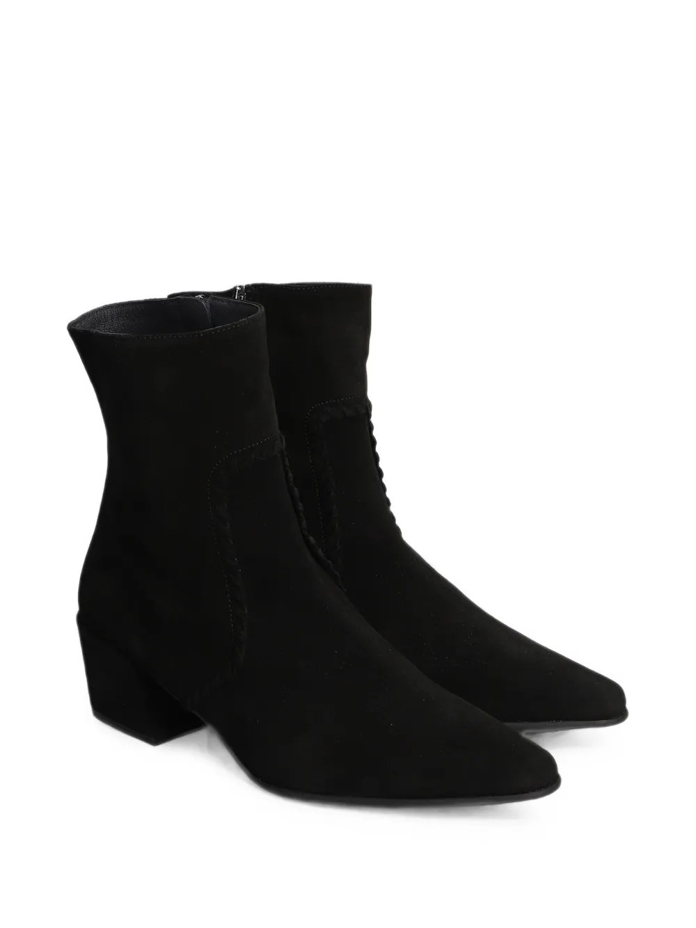 Pedro Miralles Rafaela braided-trim ankle boots Zwart
