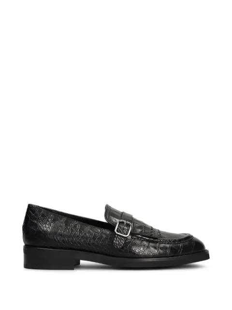 Pedro Miralles fringed crocodile-effect loafers