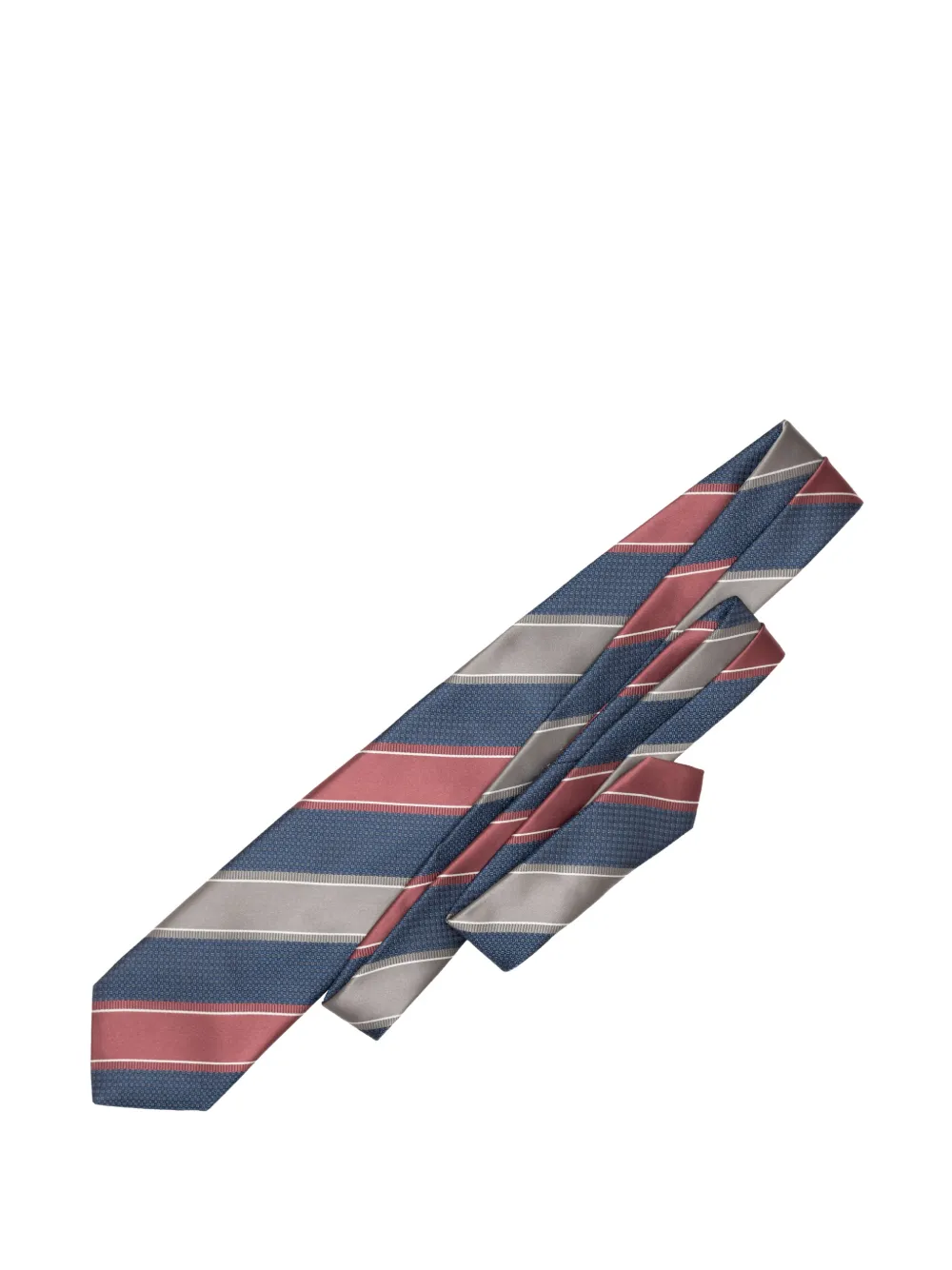 Elizabetta striped silk tie - Blu
