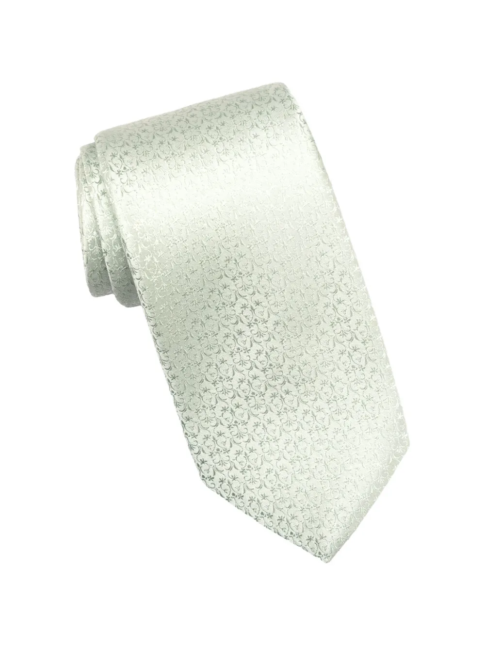 Elizabetta Parioli fleur-de-lis jacquard tie - Verde