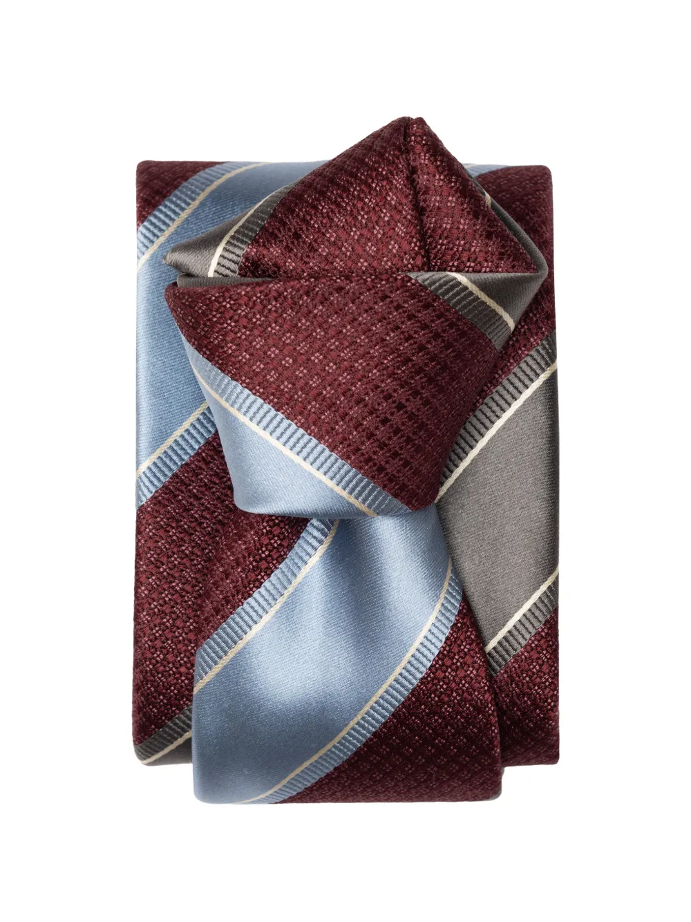 Elizabetta striped silk tie - Rosso