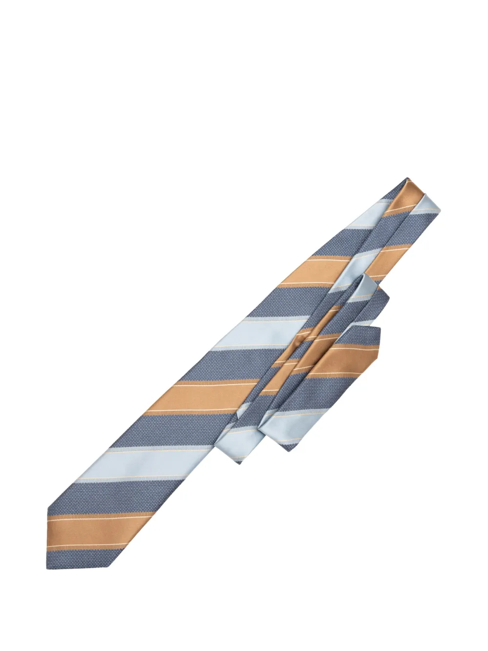 Elizabetta striped silk tie - Blu
