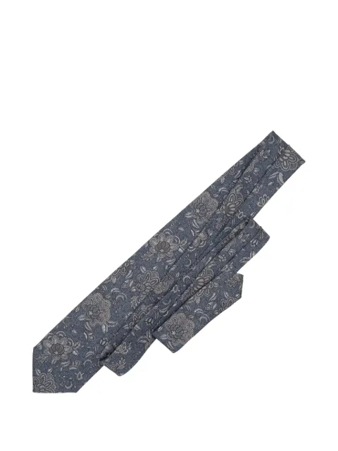 Elizabetta Sartori floral-print silk tie