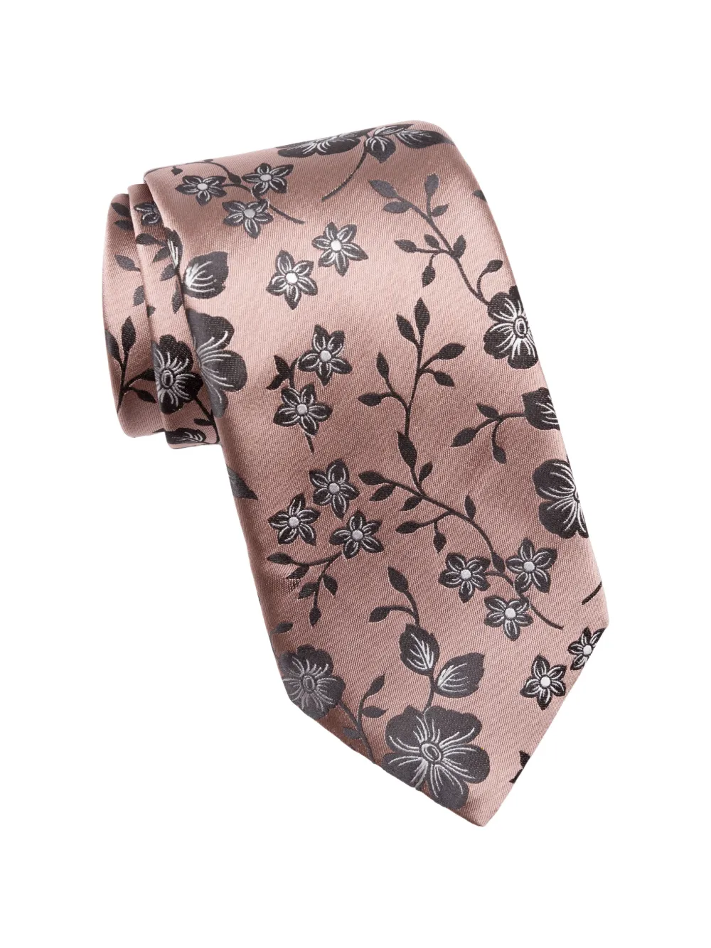 Elizabetta Silvio Krawatte aus Blumen-Jacquard - Rosa